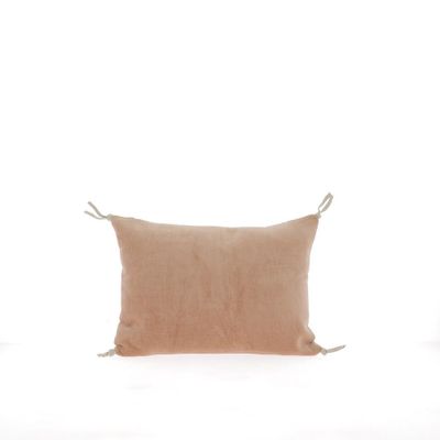 Coussins textile - PENSEE VELOURS Housse de coussin 25x35 cm PENSEES VELOURS POUDRE - EN FIL D'INDIENNE...