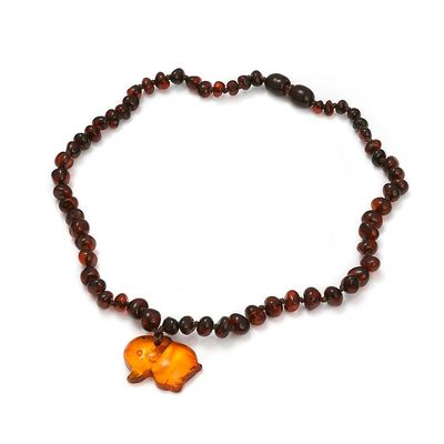 Jewelry - Amber elephant necklace - COCOONME