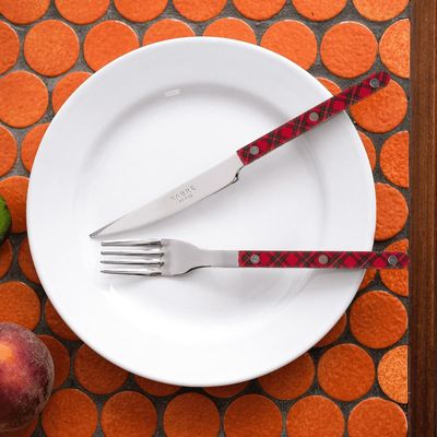 Flatware - 4 pieces cutlery set - Bistrot, Tartan - SABRE PARIS