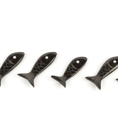 Couverts de service - Set de 6 portes-couteaux / baguettes poisson - L INDOCHINEUR X RIVÊT