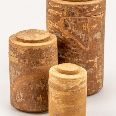 Accessoires thé et café - Set de 3 boîtes en cannelle - L INDOCHINEUR X RIVÊT