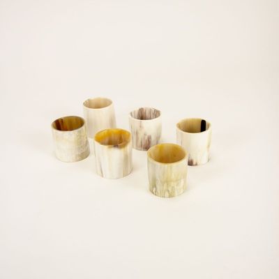 Napkins - Set of 6 napkin rings in horn - L INDOCHINEUR X RIVÊT