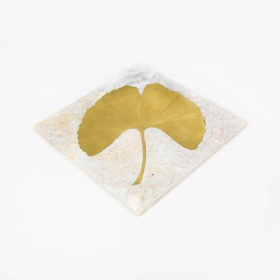 Decorative objects - Natural stone square ginkgo trivet - L INDOCHINEUR X RIVÊT