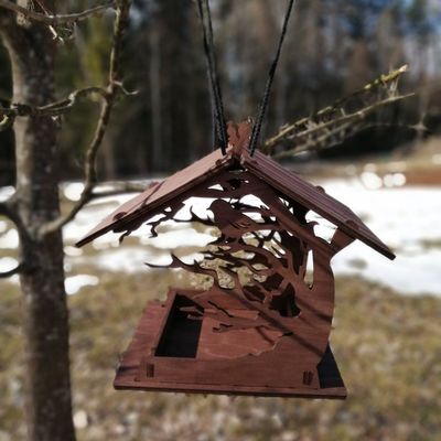 Accessoires de jardinage - Mangeoire à oiseaux en bois - PROMIDESIGN