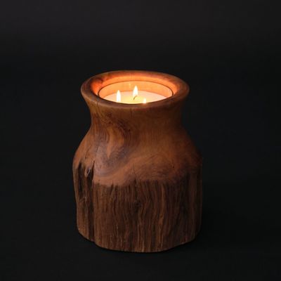 Bougies - Wood Candle -  REF BO007 M - CALLITRIS