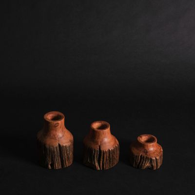 Candles - Set  wood candles - BO002 - CALLITRIS