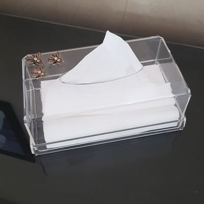 Decorative objects - Vintage Plexiglass Tissue Box - OPALESCENCE