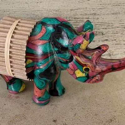 Objets de décoration - Paisley Rhinoceros Candle - EL PELICANO
