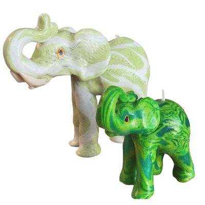 Decorative objects - Green Heart Elephant Candle - EL PELICANO