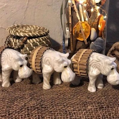 Decorative objects - Congo White Hippopotamus Candle - EL PELICANO