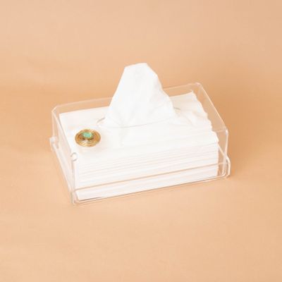 Decorative objects - Copper plexiglass tissue box - OPALESCENCE