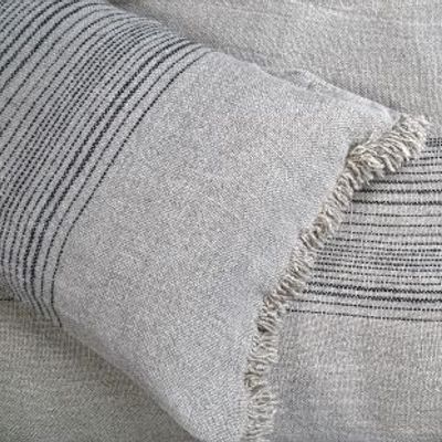 Throw blankets - PLAID LIN ANCIEN RAYURES - LISSOY