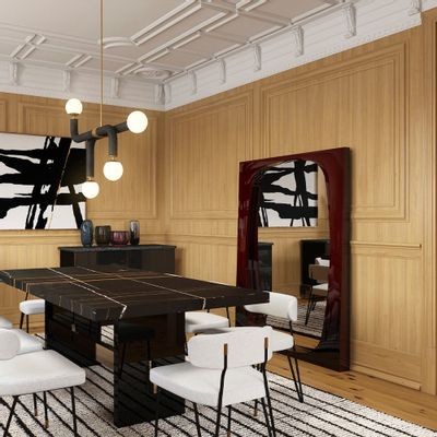 Chambres d'hôtels - Miroir Constantin en Bois Laqué Dégradé - DUISTT