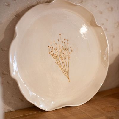 Assiettes de réception - Assiettes de service rondes en céramique WILD FIELD COLLECTION - MARTINA & EVA