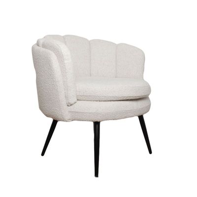 Lounge chairs for hospitalities & contracts - High five lounge chair white pearl (boucle) - POLE TO POLE