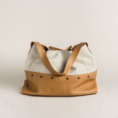Bags and totes - Calfskin and Linen Bag AVA COLLECTION - MARTINA & EVA