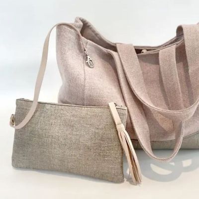 Bags and totes - Linen bag MIA TOTE COLLECTION - MARTINA & EVA