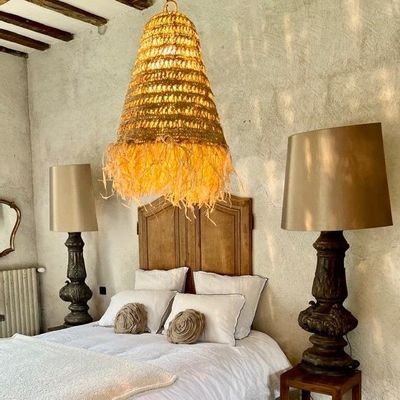 Hanging lights - Set of 3 Sisal and Raffia pendants (Bali) SASRS12 - BALINAISA