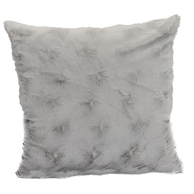 Comforters and pillows - Silver Teddy cushion 50*50 - DECKENKUNST MANUFAKTUR GERMANY
