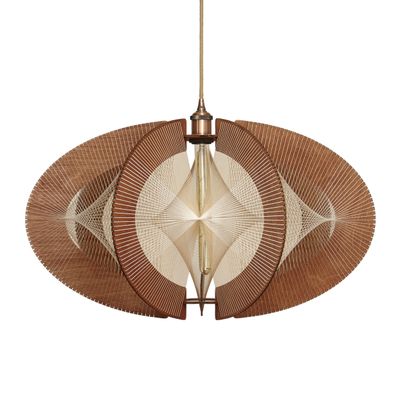Design objects - Pending lamp AINAVA XL dark wood - VASSARA LAMPS