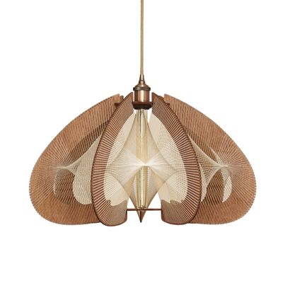 Design objects - Pending lamp TULPE dark wood - VASSARA LAMPS