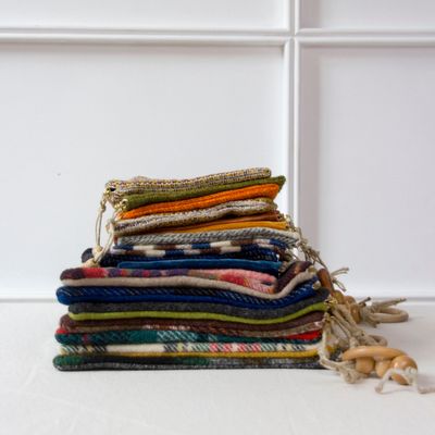 Clutches - Vintage fabric pouch, unique piece - ENSEMBLE