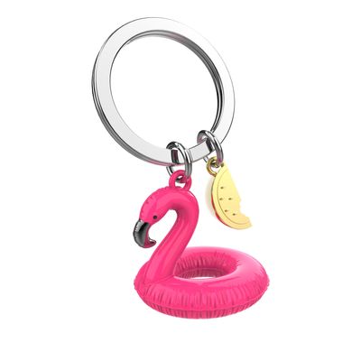 Cadeaux - porte-clés en forme de flamant rose - METALMORPHOSE