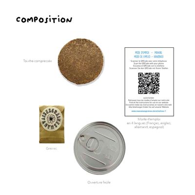 Cadeaux - Kit à semer "Noël Joyeux (gâteau)" Fabriqué en France - MAUVAISES GRAINES