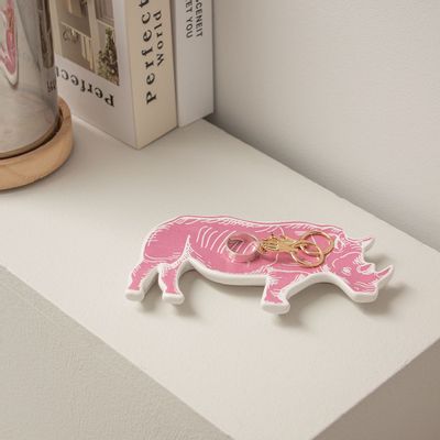 Bijoux - BOÎTE À BIJOUX RHINOCÉROS ROSE HF - HELIO FERRETTI