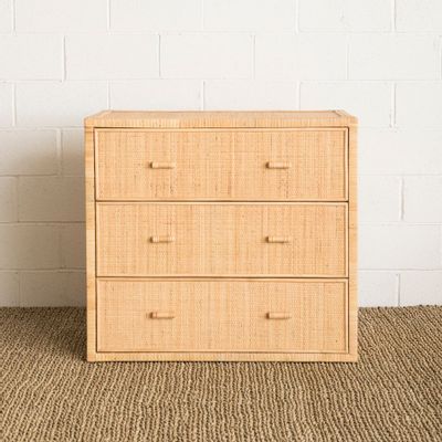 Chests of drawers - Rattan Dresser SIMONE - MAHE HOMEWARE