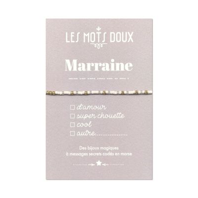 Bijoux - Bracelet Code Morse : Marraine - LES MOTS DOUX