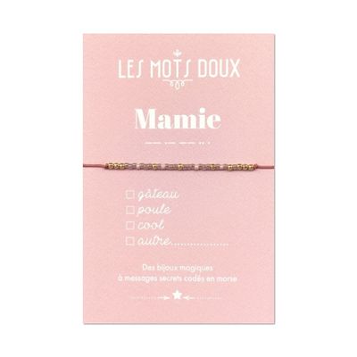 Bijoux - Bracelet Code Morse : Mamie - LES MOTS DOUX