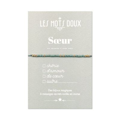 Bijoux - Bracelet Code Morse : Soeur - LES MOTS DOUX