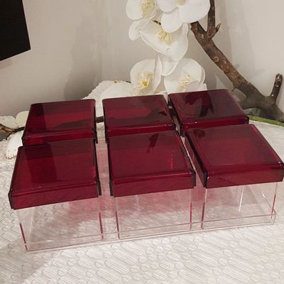 Objets de décoration - Boite á compartiments en plexiglass - OPALESCENCE