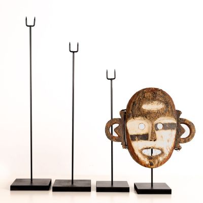 Sculptures, statuettes et miniatures - Socle pour masque, support, présentoir masques, 4 hauteurs au choix, convient à tous types de masques - CALAOSHOP