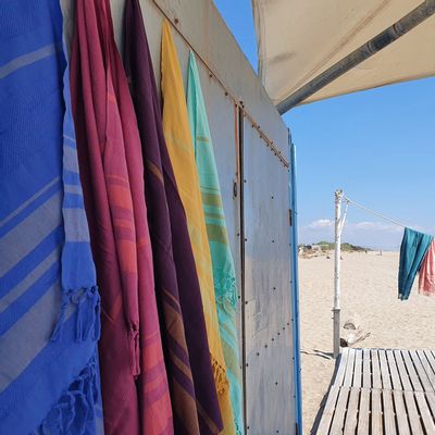 Bath towels - Foutas "GARDEN, Bold"  in GOTS certified organic cotton - KARAWAN AUTHENTIC