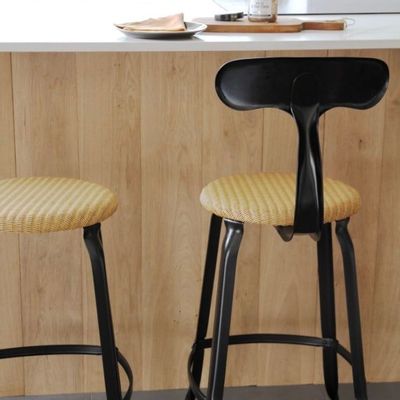 Stools for hospitalities & contracts - TABOURET NICOLLE®: Nicolle® Loom & Metal Stool H75cm - NICOLLE CHAISE