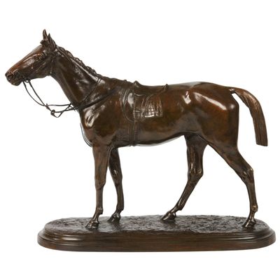 Sculptures, statuettes et miniatures - Cheval sellé de Isidore Bonheur - FONDERIE DE BRONZE LAURAGAISE
