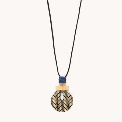 Bijoux - Collier long pendentif - Madam Bogolan - NATURE BIJOUX