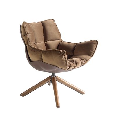 Armchairs - Brown velvet swivel armchair - ANGEL CERDÁ