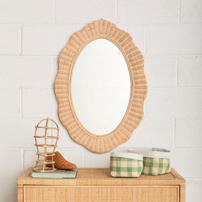 Miroirs - Miroir en Rotin Ondulé PENNY - MAHE HOMEWARE