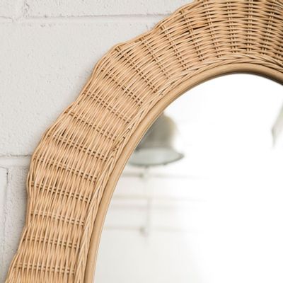 Mirrors - Wavy Rattan Mirror PENNY - MAHE HOMEWARE