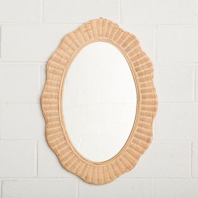 Mirrors - Wavy Rattan Mirror PENNY - MAHE HOMEWARE