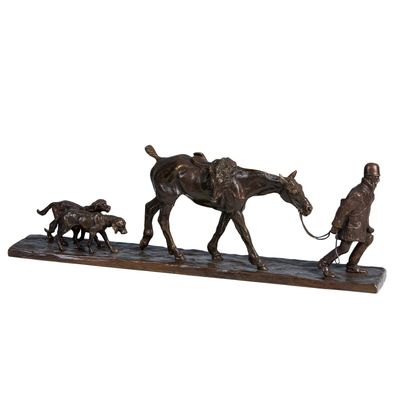 Sculptures, statuettes et miniatures - Retour de chasse de Gaston d'Illiers, Edition - FONDERIE DE BRONZE LAURAGAISE
