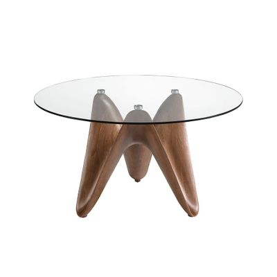 Dining Tables - Round tempered glass dining table - ANGEL CERDÁ