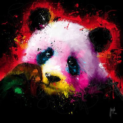 Tableaux - Panda peinture street pop coloré par Murciano 50x50 cm - MUUSE