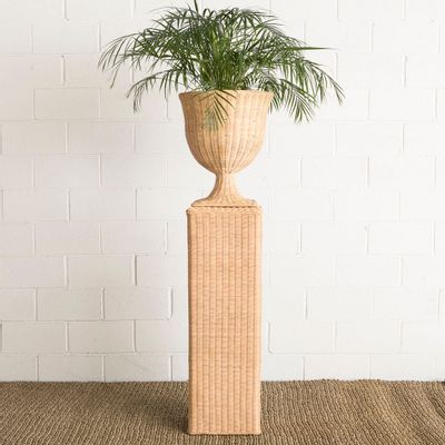 Vases - Rattan Pedestal Vase ATENEA - MAHE HOMEWARE