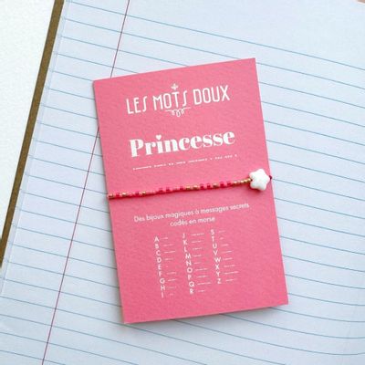 Bijoux - Bracelet enfant Code morse : Princesse - LES MOTS DOUX
