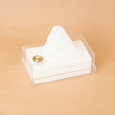 Gifts - Citrine Copper Plexiglass Tissue Box - OPALESCENCE