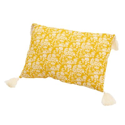 kids linen - CUSHION FLEURI MOUTARDE  - - AMADEUS LES PETITS